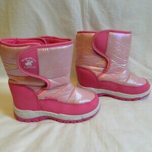 Girls size 1 Pink Snow Boots Beverly Hills Polo Club